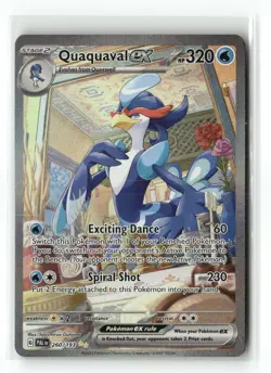 Quaquaval ex 260/193 Special Illustration Rare Paldea Evolved Pokemon Holo NM - Image 1