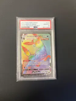 2021 POKEMON SWORD & SHIELD EVOLVING SKIES SECRET UMBREON VMAX 214 FA PSA 10 - Image 1