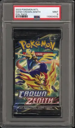 Pokemon Crown Zenith Booster Pack - PSA 9 - Image 1
