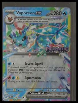 Pokemon TCG Vaporeon ex STAMPED 023/131 SV: Prismatic Evolutions Holo NM/M - Image 1