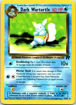 Dark Wartortle 46/82 Uncommon Team Rocket Pokemon Unlimited MP - Image 1