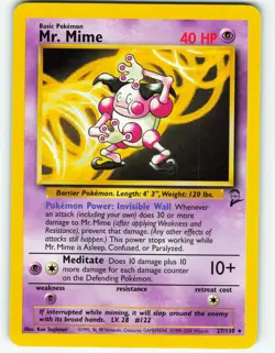 Mr. Mime - 27/130 Base Set 2 - Pokemon TCG - 2000 - Image 1