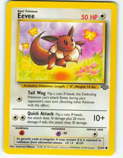 Eevee - 51/64 Jungle Set - Pokemon TCG - 1999 - Image 1