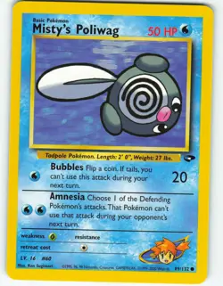 Misty's Poliwag - 89/132 Gym Challenge - Pokemon TCG - 2000 - Image 1