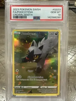 Pokemon TCG: Poochyena GG33/GG70 Crown Zenith: Galarian Gallery Holo PSA 10 - Image 1