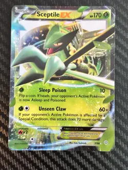 Pokemon Sceptile EX Ultra Rare Holo Basic 170 HP XY Ancient Origins 7/98 - Image 1