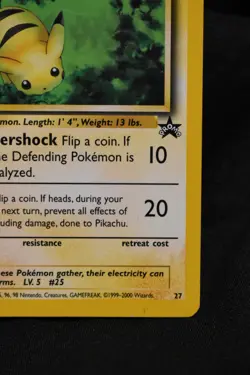 Pikachu 27/53 WOTC Wizards Black Star Promo Regular Pokemon TCG - Image 4