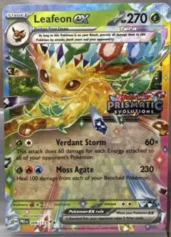Leafeon ex 006/131 (Prismatic Evolutions Stamp) Pokemon Promos Near Mint - Image 1