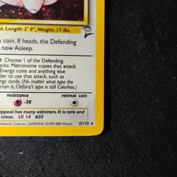 (NM) Clefairy Base Set 2 SWIRL 6/130 Holo Unlimited Holo Rare Pokemon TCG - Image 4