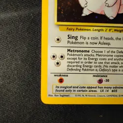 (NM) Clefairy Base Set 2 SWIRL 6/130 Holo Unlimited Holo Rare Pokemon TCG - Image 5