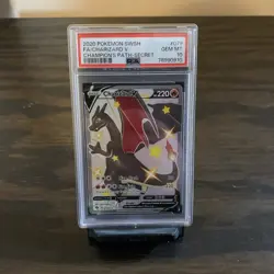 2020 Pokemon SWSH FA/Charizard V Champions Path -Secret #079 PSA 10 - Image 1