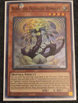 Yugioh Nunu, the Ogdoadic Remnant ANGU-EN001 Super Rare 1st Ed NM - Image 1