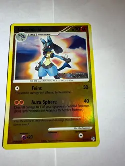 Lucario 6/130 Diamond and Pearl Reverse Holo Diamond and Pearl Stamp NM - Image 1