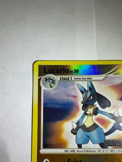 Lucario 6/130 Diamond and Pearl Reverse Holo Diamond and Pearl Stamp NM - Image 4