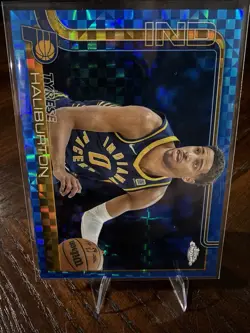 2025-26 Topps Chrome - Tyrese Haliburton #3 Blue X-Fractor - Image 1