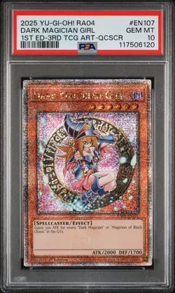 2025 Yugioh RA04 Dark Magician Girl 3rd Art Quarter Century Rare EN107 PSA 10 - Image 1