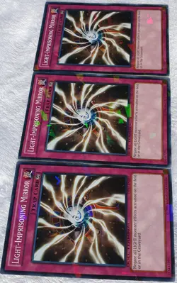 Yugioh 3x Light-Imprisoning Mirror DT07-EN097 Duel Terminal Shatterfoil Playset - Image 5