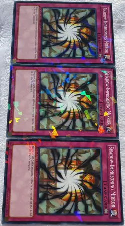 Yugioh 3x Shadow-Imprisoning Mirror DT07-EN098 Duel Terminal Shatterfoil Playset - Image 3