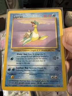Lapras 25/62 - 1999 Fossil Set Pokemon Card - Rare Non Holo T225 - Image 1