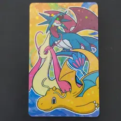 Dragonite Milotic Holo Pokemon Center Card Vintage Nintendo Bandai Japanese 2008 - Image 2