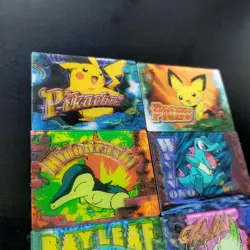 Set 8 Pikachu Pokemon Change 3D-lenticular Card Vintage Nintendo Bandai Japanese - Image 3