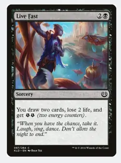 Live Fast #87 Kaladesh (KLD) Magic Card in Protective Sleeve - Image 1