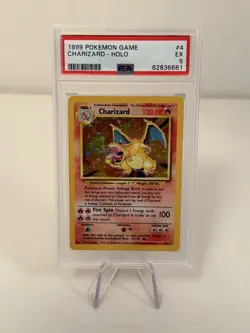 1999 Pokemon Base Set Charizard Holo Rare Card 4/102 PSA 5 - Image 1
