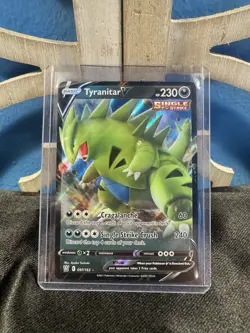 Pokemon Tyranitar v Holo Card Swsh05: Battle Styles 097/163 NM Condition - Image 1