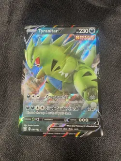 Pokemon Tyranitar v Holo Card Swsh05: Battle Styles 097/163 NM Condition - Image 4
