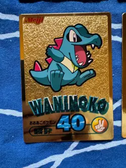 Set 4 Totodile Houndour Pokemon Meiji Get Card Vintage Nintendo Bandai Japanese - Image 5