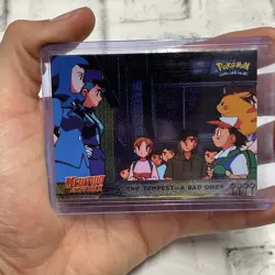 Pokemon Holo Foil #15 THE TEMPEST A BAD OMEN Topps Card Mewtwo Strikes Back NM - Image 1