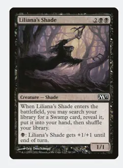 Liliana's Shade #98 M13 Magic Card in Protective Sleeve - Image 1