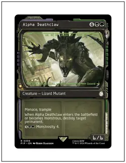 1x Alpha Deathclaw, Showcase Art, Magic MTG NM - Image 1