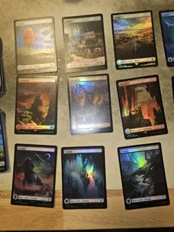 MTG Final Fantasy Basic Lands 3 Complete Sets of 16- FOIL Full Art Land 48 Cards - Image 1