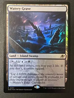 Watery Grave - 261 - Foil - EOE - MTG Magic the Gathering Near Mint - Image 1