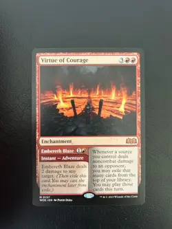 VIrtue of Courage MTG - Wilds of Eldraine Regular Mythic Rare 157 - Image 1