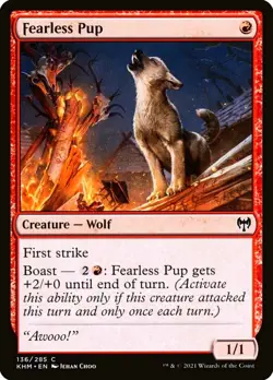 X 1 Fearless Pup NM Kaldheim KHM 136 MTG Magic The Gathering - Image 1