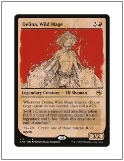 1x Delina, Wild Mage, Showcase Art, Magic MTG NM - Image 1