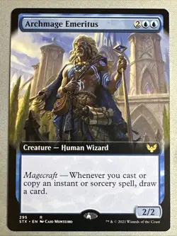 MTG / Archmage Emeritus / STX / #295 / Regular (Extended Art) / Rare / NM - Image 1