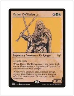 1x Drizzt Do'Urden, Showcase Art, Magic MTG NM - Image 1
