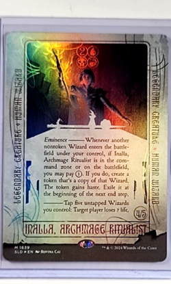 MTG Magic the Gathering Secret Lair Borderless Foil Inalla Archmage Ritualist - Image 1