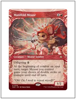 1x Manifold Mouse, Showcase Art, Magic MTG NM - Image 1