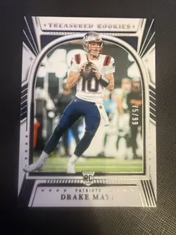 2024 Panini National Treasures Rookie /99 Drake Maye #CM-DME Patriots - Image 1
