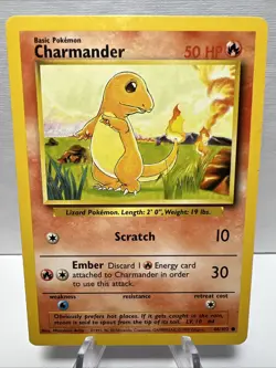 Charmander Base Set Pokemon Card WOTC 46/102 NM - Image 1