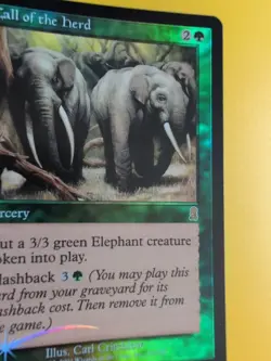 Call of the Herd. Sorcery. MTG Card. Odyssey.Old Border FOIL. - Image 3