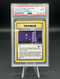 2002 Pokemon League Tower Black Star Promo Card #42 PSA 9 - Image 1