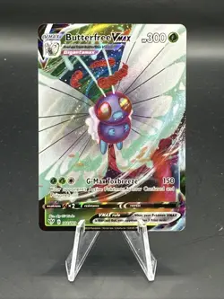 Pokemon TCG Butterfree VMAX 002/189 Darkness Ablaze Secret Rare Full Art Card - Image 1