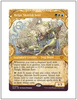 1x Helga, Skittish Seer, Showcase Art, Magic MTG NM - Image 1