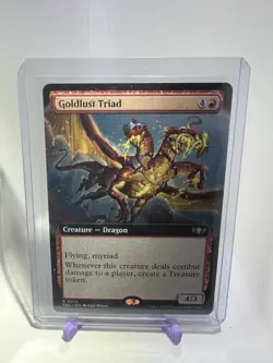Goldlust Triad NM 0074 (Extended Art) Commander: Tarkir: Dragonstorm Regular MTG - Image 1