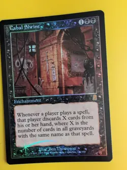 Cabal Shrine. Enchantment MTG Card. Odyssey.Old Border FOIL. - Image 3